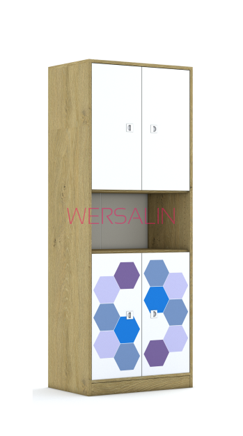 Regał Blox Hex Violet Blue 70 5P 4F2