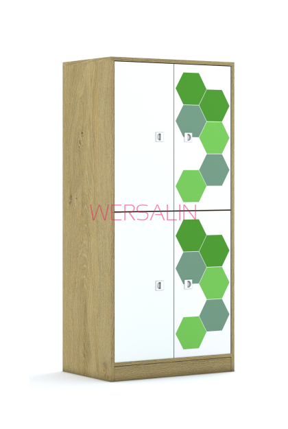 Szafa Blox Hex Green 70 4P 4F2