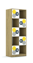 Regał Blox Hex Yellow Grey 70 5PP 5F1