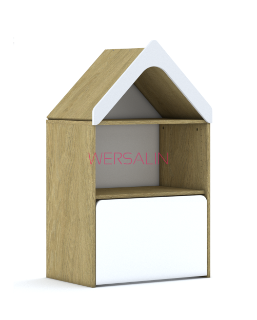 Regał Blox Base 70 2P z daszkiem i skrzynią