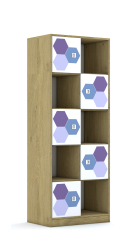 Regał Blox Hex Violet Blue 70 5PP 5F1