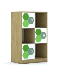 Regał Blox Hex Green 70 3PP 3F1