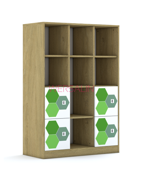 Regał Blox Hex Green 110 4PP 4F1