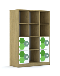 Regał Blox Hex Green 110 4PP 4F1