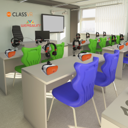 ClassVR - wirtualne laboratorium wieloprzedmiotowe zestaw 8 sztuk okularów