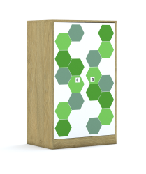 Szafa Blox Hex Green 70 3P 2F3