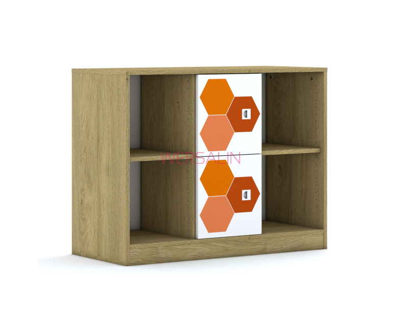 Regał Blox Hex Red 110 2PP 2F1