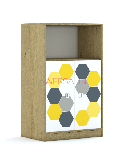 Regał Blox Hex Yellow Grey 70 3P 2F2