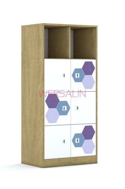 Regał Blox Hex Violet Blue 70 4PP 6F1