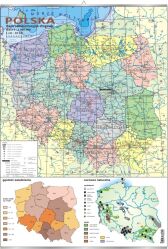 Mapa administracyjno-drogowa + mapki zaludnienia i surowców