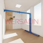 Podwiesie stalowe mocowane do ściany + hak klamrowy + krętlik - 4