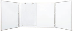 TABLICA ROZKŁADANA biała ceramiczna suchościer. magnet. 170/340x100 cm