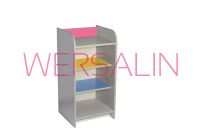 Szafka z półkami wąska 105 żółta - 5