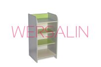 Szafka z półkami wąska 105 żółta - 2