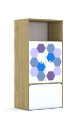 Regał Blox Hex Violet Blue 70 4P 2F2 ze skrzynią