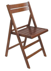 Krzesło MARIUSZ solidne-wzmocnione  składane drewniane w kolorze BRĄZ