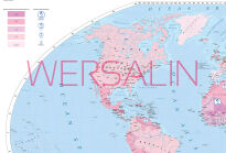 Przyrost naturalny na świecie - mapa ścienna - 2