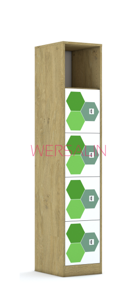 Regał Blox Hex Green 40 5P 4F1