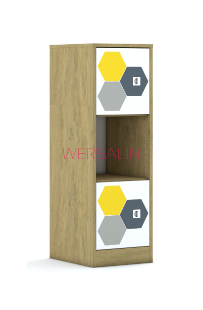 Regał Blox Hex Yellow Grey 40 3P 2F1