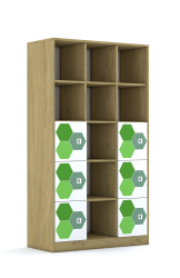 Regał Blox Hex Green 110 5PP 6F1