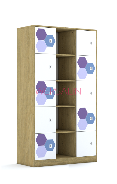 Regał Blox Hex Violet Blue 110 5PP 10F1