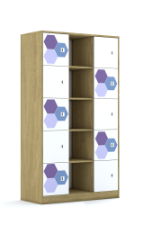 Regał Blox Hex Violet Blue 110 5PP 10F1