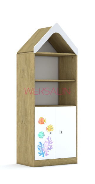 Regał Blox Ocean 70 4P 2F2 z daszkiem