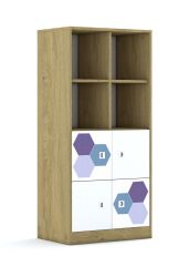 Regał Blox Hex Violet Blue 70 4PP 4F1