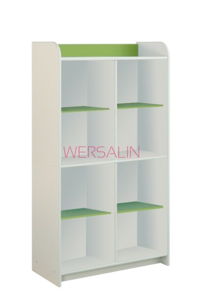 Regał z 6 półkami średni kolor ZIELONY