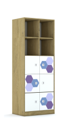 Regał Blox Hex Violet Blue 70 5PP 6F1