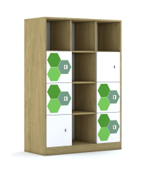 Regał Blox Hex Green 110 4PP 6F1