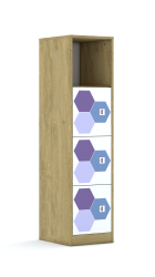 Regał Blox Hex Violet Blue 40 4P 3F1