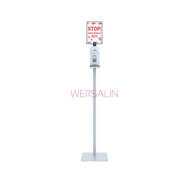 Stojak do dezynfekcji rąk łokcjowy z podjanikiem 1000 ml.