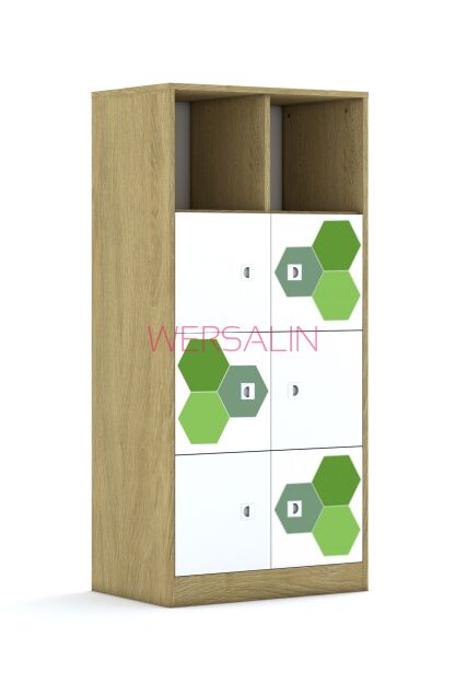 Regał Blox Hex Green 70 4PP 6F1