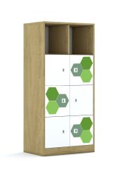 Regał Blox Hex Green 70 4PP 6F1