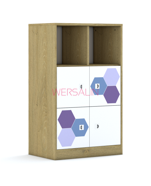 Regał Blox Hex Violet Blue 70 3PP 4F1