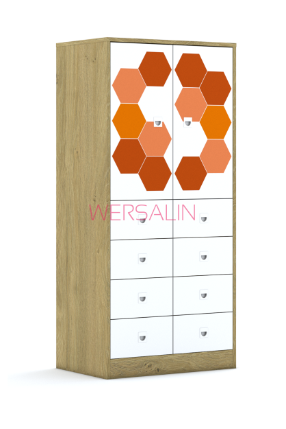 Szafa Blox Hex Red 70 4PP 2F2 8SB