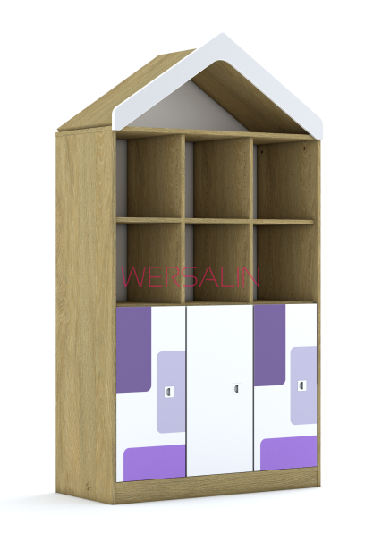 Regał Blox Pastel 110 4PP 3F2 z daszkiem