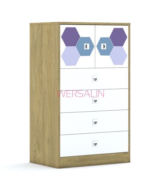 Szafa Blox Hex Violet Blue 70 3P 2F1 4S