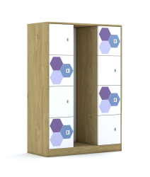 Regał na pojemniki Blox Hex Hex Violet Blue 110 4PG 8F1