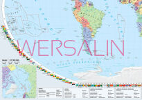 DUO Świat polityczny / konturowy ćwiczeniowy (2021) - dwustronna mapa ścienna - 3