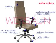 Fotel gabinetowy GURU-102 podstawa alu - 3