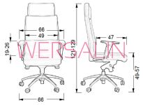 Fotel gabinetowy GURU-102 podstawa alu - 4