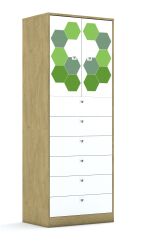 Szafa Blox Hex Green 70 5P 2F2 6S