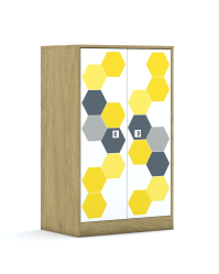 Szafa Blox Hex Yellow Grey 70 3P 2F3