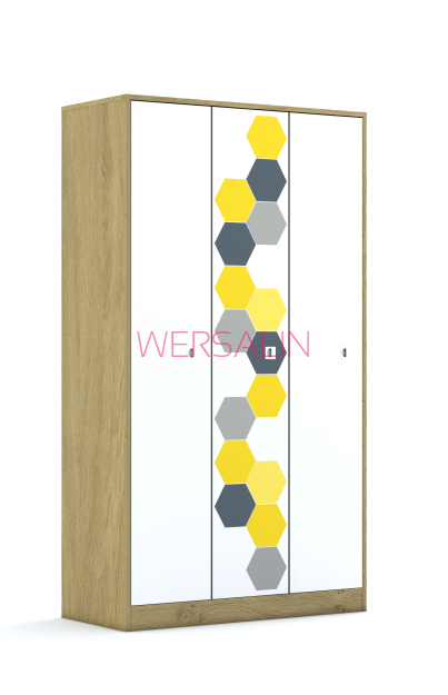 Szafa Blox Hex Yellow Grey 110 5PP 3F5