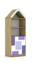 Regał Blox Pastel 70 4P 2F2 z daszkiem