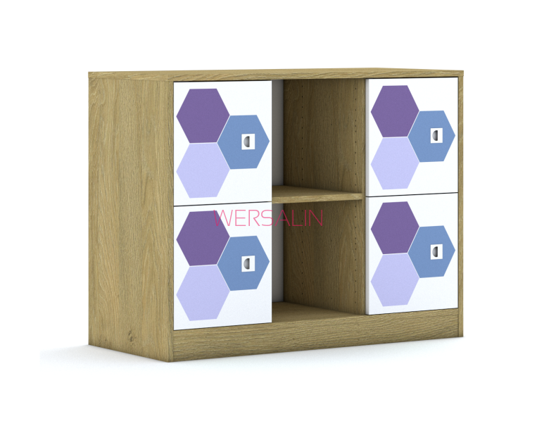 Regał Blox Hex Violet Blue 110 2PP 4F1