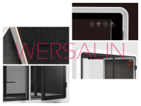 Kabina akustyczna do biura jednoosobowa Small Booth czarny/szary 3D - 4