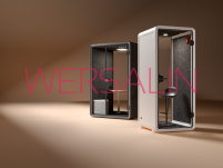 Kabina akustyczna do biura jednoosobowa Small Booth czarny/szary 3D - 2